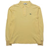 Vintage Chemise Lacoste Yellow Long sleeve Polo Shirt circa 1980's