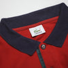 Lacoste Navy, Red and White Script Polo Shirt circa 2000's