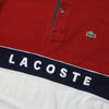 Lacoste Script Red, Navy & White Polo Shirt circa 1990's