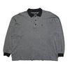 Yves Saint Laurent YSL Pour Homme Grey Long Sleeve Polo Shirt circa 1990's