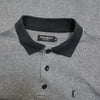 Yves Saint Laurent YSL Pour Homme Grey Long Sleeve Polo Shirt circa 1990's