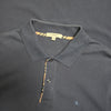 Burberry London Petrol Blue Long Sleeve Polo Shirt circa 2000's