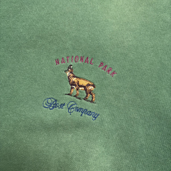 Best Company National Park Green Crew Neck Sweatshirt circa 1980's