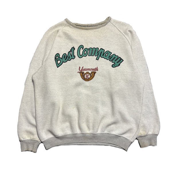 Best Company Yarmouth Grey Crew Neck Sweatshirt circa 1980's
