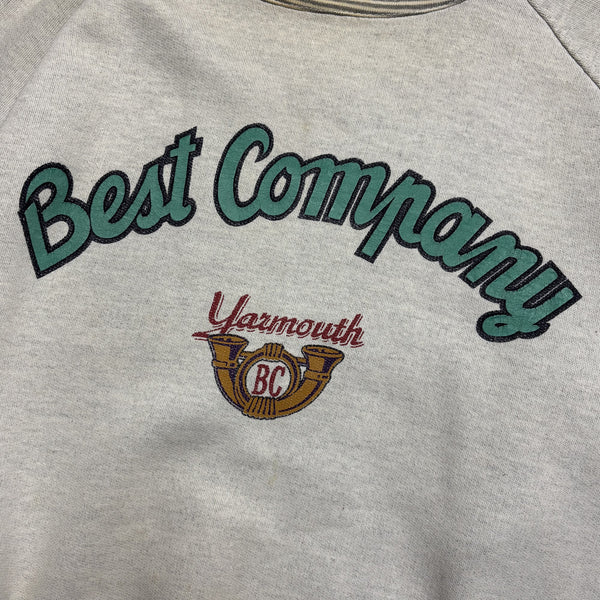 Best Company Yarmouth Grey Crew Neck Sweatshirt circa 1980's