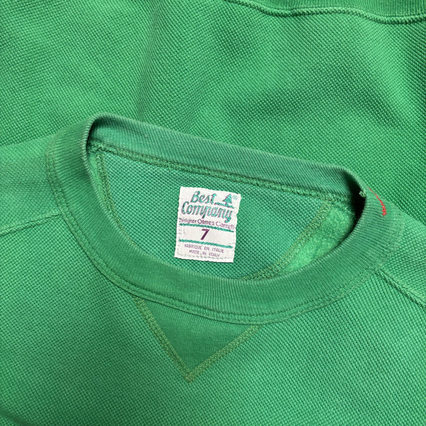 Best Company Green Pique Hunting Crew Neck Sweatshirt circa 1980's