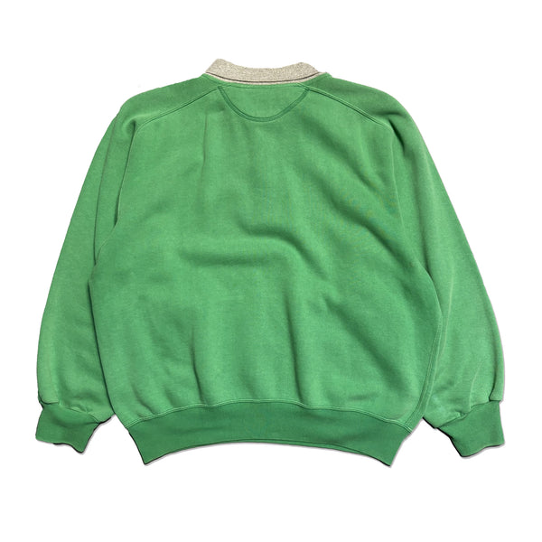 Best Company Green Golfing 1/4 Button Sweatshirt circa 1980's