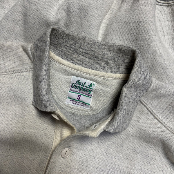 Best Company Royal Cruiser Grey 1/4 Button Sweatshirt circa 1980's