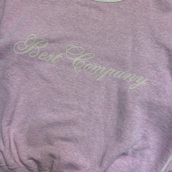 Best Company Pale Pink Script Logo Sweatshirt circa 1980's