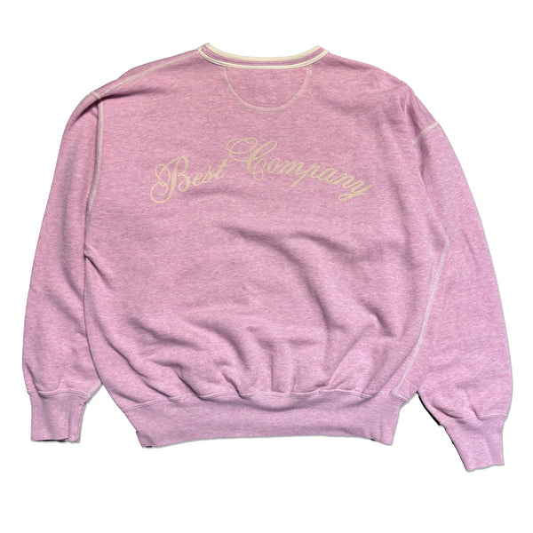 Best Company Pale Pink Script Logo Sweatshirt circa 1980's