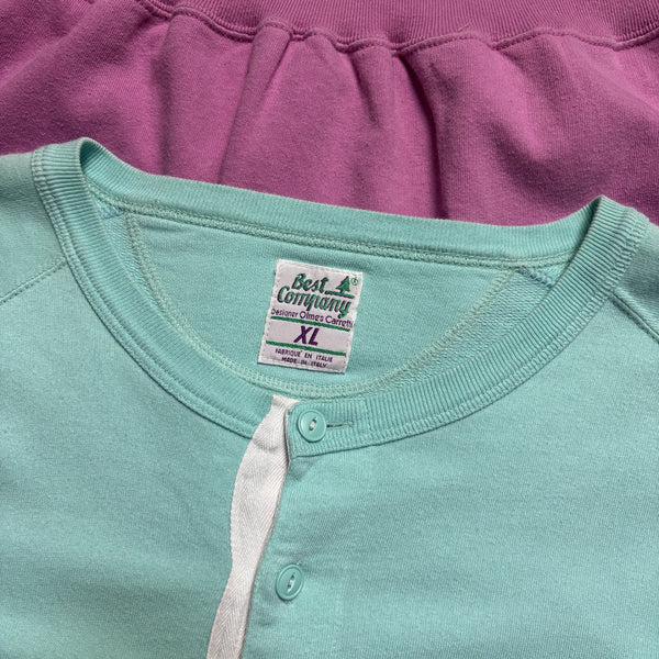 Best Company Royal Cruiser Henley Collared Sweatshirt circa 1980's