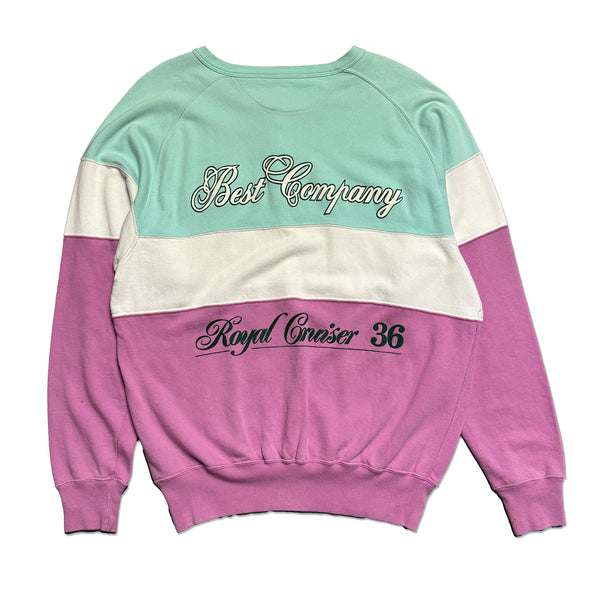Best Company Royal Cruiser Henley Collared Sweatshirt circa 1980's