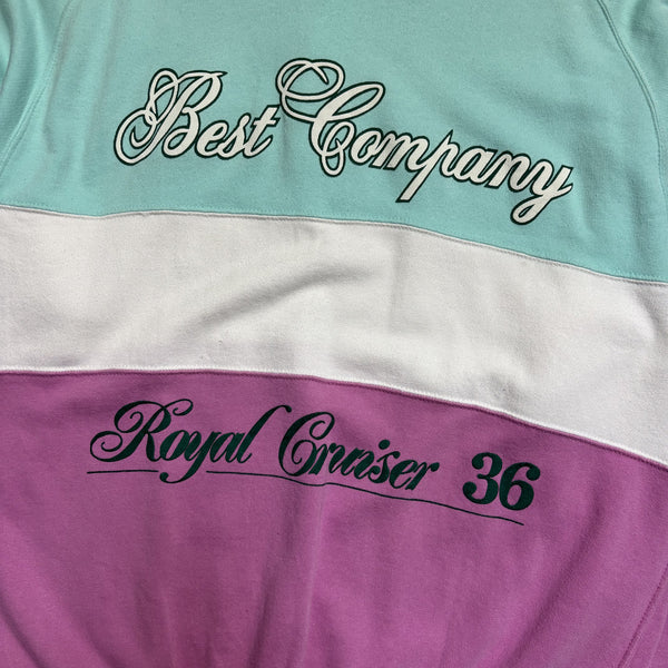 Best Company Royal Cruiser Henley Collared Sweatshirt circa 1980's