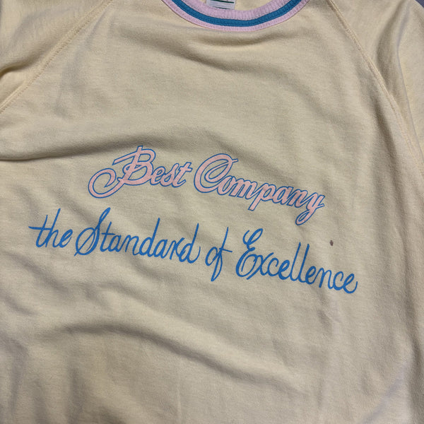 Best Company Standard Of Excellence Yellow T-Shirt circa 1980'