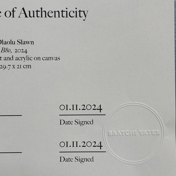 Slawn Original Hand Painted Spray Paint Canvas From Solo Show 2024