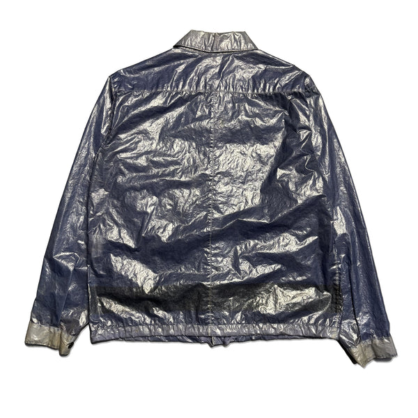 Vintage Stone Island SS 2000 Blue Micro Felt 'Paper' Jacket