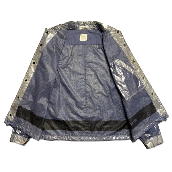 Vintage Stone Island SS 2000 Blue Micro Felt 'Paper' Jacket