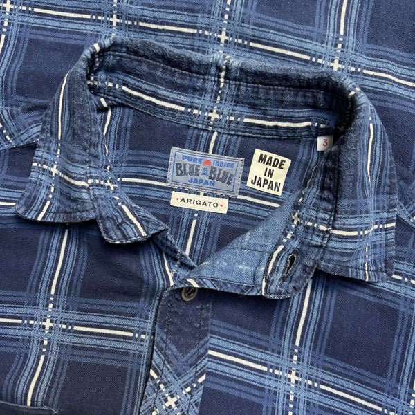 Blue Blue Japan Indigo Natural Dyed Check Shirt circa 2010's