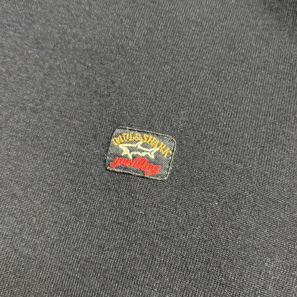 Vintage Paul & Shark Yachting Embroidered Branding Navy Sweatshirt circa 1990's