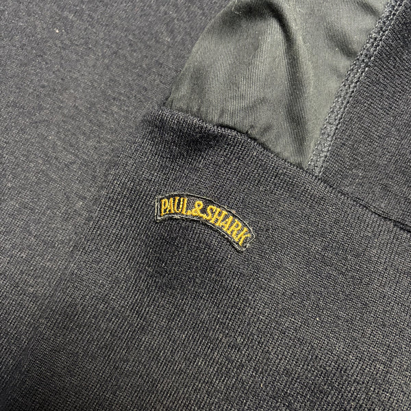 Vintage Paul & Shark Yachting Embroidered Branding Navy Sweatshirt circa 1990's