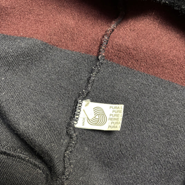 Vintage Paul & Shark Yachting Embroidered Branding Striped Crewneck Sweatshirt circa 1990's