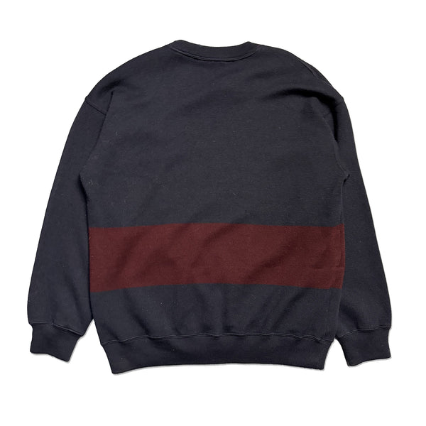 Vintage Paul & Shark Yachting Embroidered Branding Striped Crewneck Sweatshirt circa 1990's