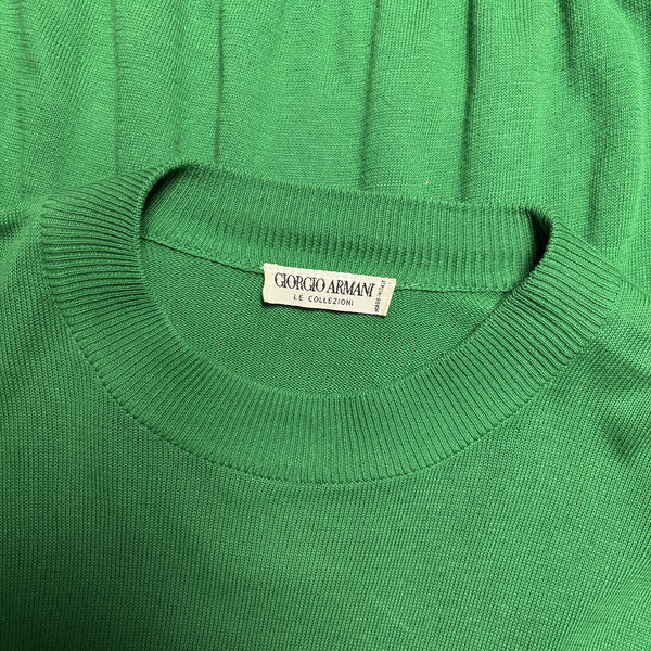 Vintage Giorgio Armani Collezioni Green Knit Jumper circa 1990's