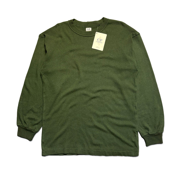 CP Company Ideas from Massimo Osti SS 92 Green Crew Neck Fine Knit