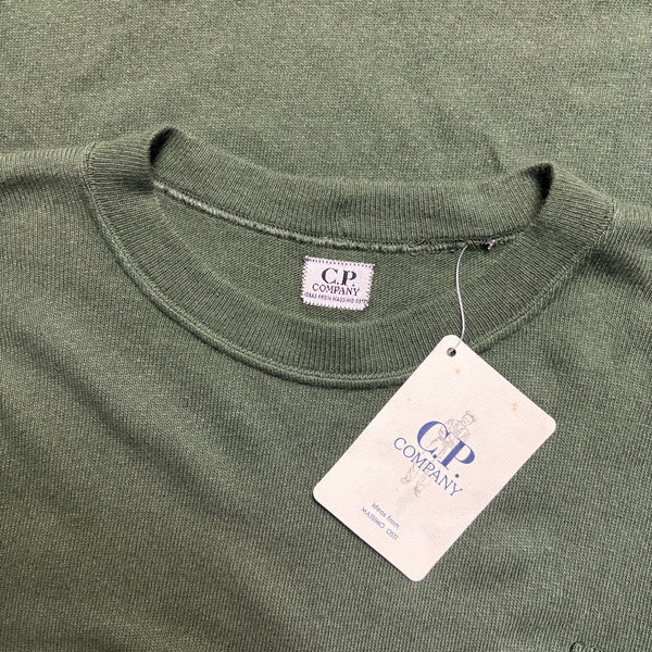 CP Company Ideas from Massimo Osti SS 92 Green Crew Neck Fine Knit