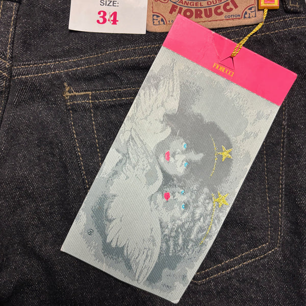 Vintage Fiorucci Safety Black Denim Jeans circa 1990's