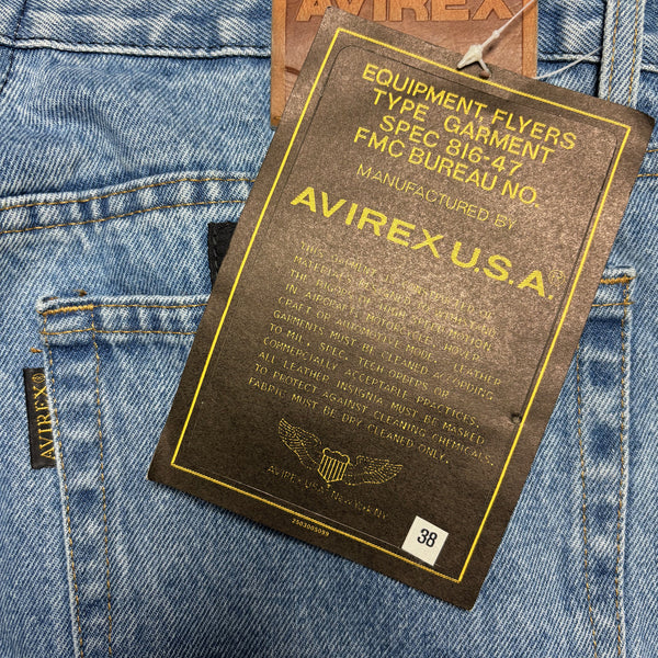 Vintage Avirex U.S.A. Blue Baggy Denim Jeans circa 1990's