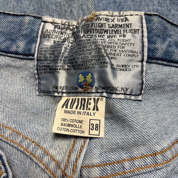 Vintage Avirex U.S.A. Blue Baggy Denim Jeans circa 1990's