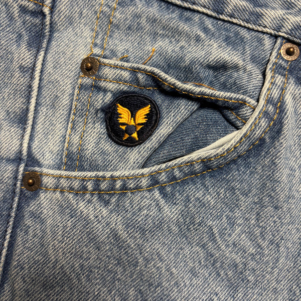Vintage Avirex U.S.A. Blue Baggy Denim Jeans circa 1990's