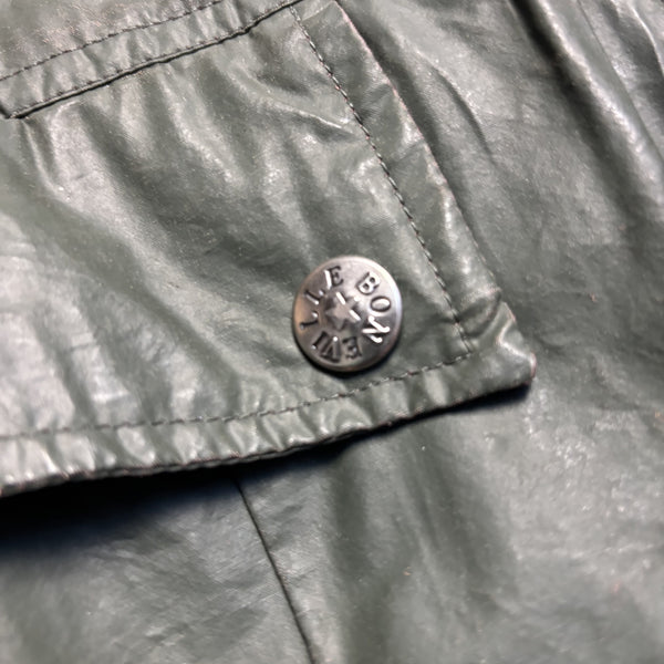 Vintage Boneville BNV SS 92 Navy Arctic Green Coated Jacket