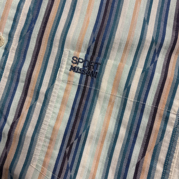 Vintage Missoni Sport Long Sleeve Striped Shirt circa 1990's