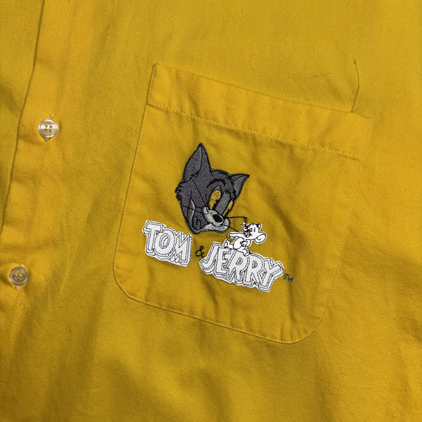Iceberg Reflective Tom & Jerry Yellow Shirt circa early 2000's