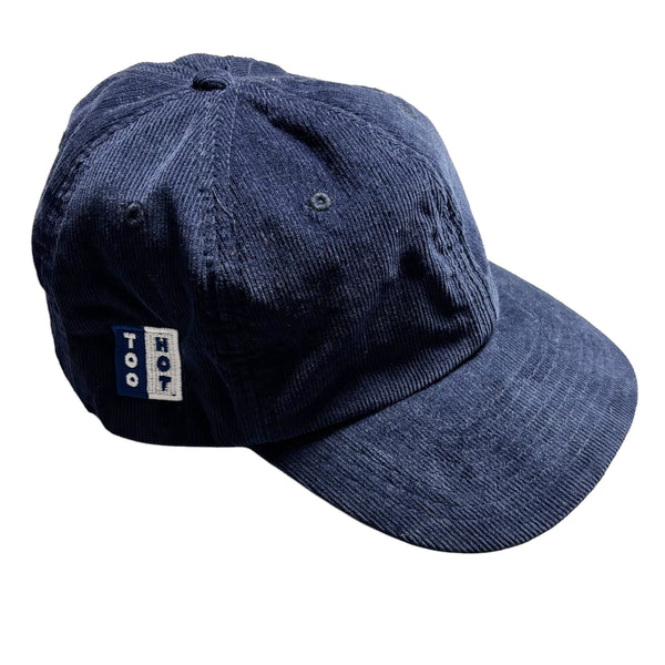 TOO HOT Navy Blue Needle Cord Embroidered Side Logo Sample Cap