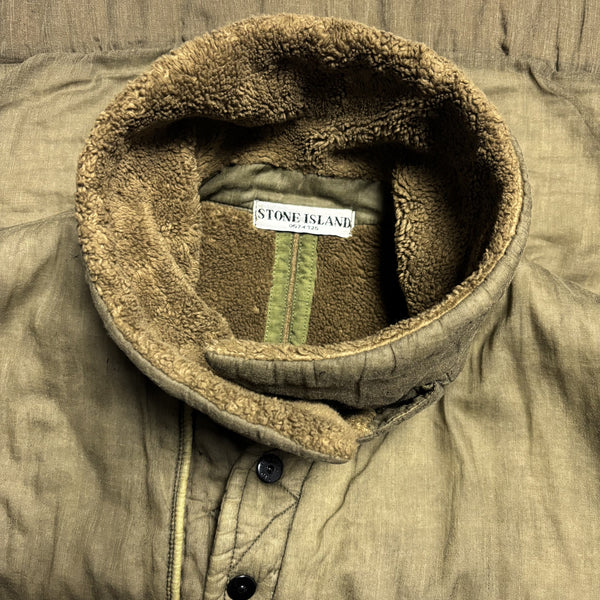 Vintage Stone Island Fleece Lined Bomber Jacket circa Early 2000s