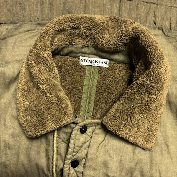 Vintage Stone Island Fleece Lined Bomber Jacket circa Early 2000s