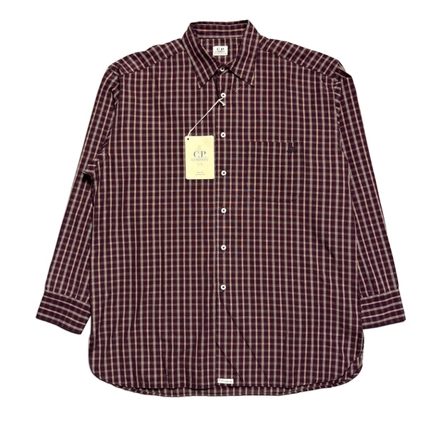 CP Company SS 1993 Ideas From Massimo Osti Burgundy Check Shirt