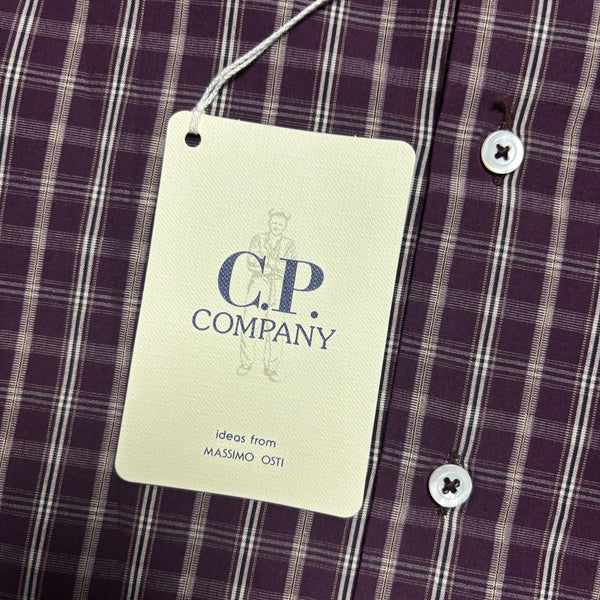 CP Company SS 1993 Ideas From Massimo Osti Burgundy Check Shirt