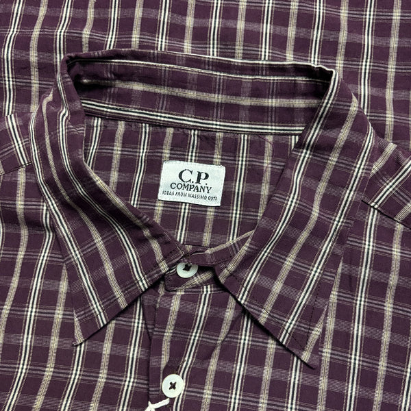CP Company SS 1993 Ideas From Massimo Osti Burgundy Check Shirt