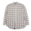 Vintage Burberry London Tan Nova Check Grandad Collar Shirt circa 2000's