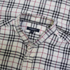Vintage Burberry London Tan Nova Check Grandad Collar Shirt circa 2000's