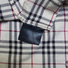 Vintage Burberry London Tan Nova Check Grandad Collar Shirt circa 2000's