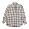 Vintage Burberry London Tan Nova Check Grandad Collar Shirt circa 2000's
