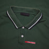 Vintage Prada Sport Green Short Sleeve Polo Shirt circa early 2000's