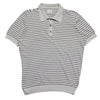 Vintage CP Company SS 2008 White Striped Short Sleeve Knit Polo