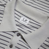 Vintage CP Company SS 2008 White Striped Short Sleeve Knit Polo