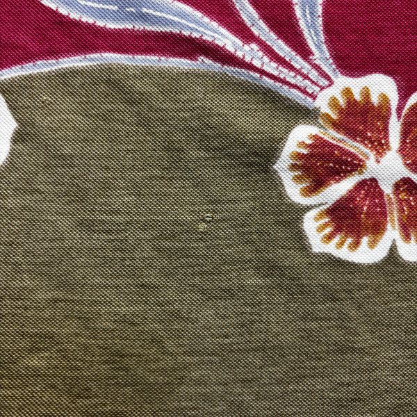 CP Company Ideas From Massimo Osti Floral Print Pink Polo Shirt circa 1980's